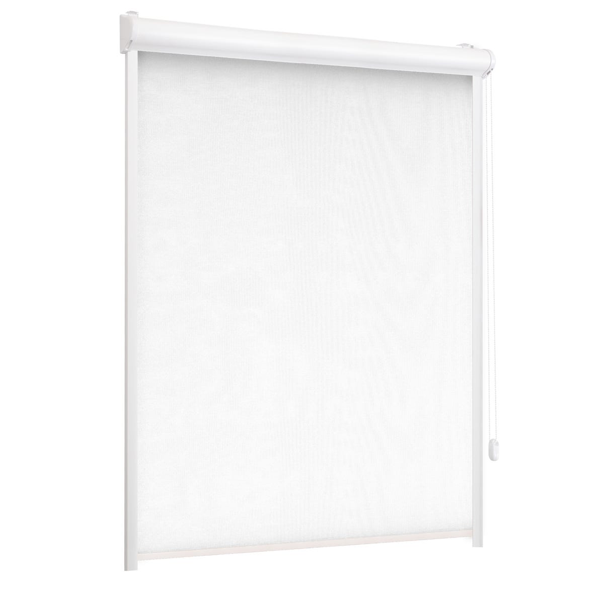 Roleta w kasecie zaciemniająca Silver biała 37.5 x 150 cm prawa