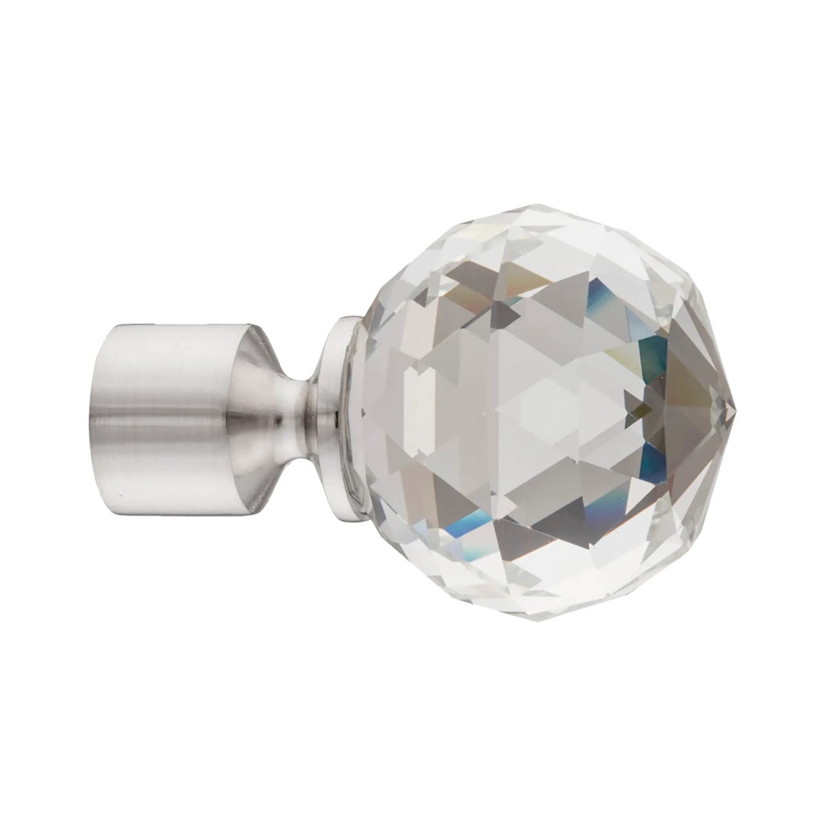 Końcówka do karnisza Crystal nikiel 19 mm Inspire