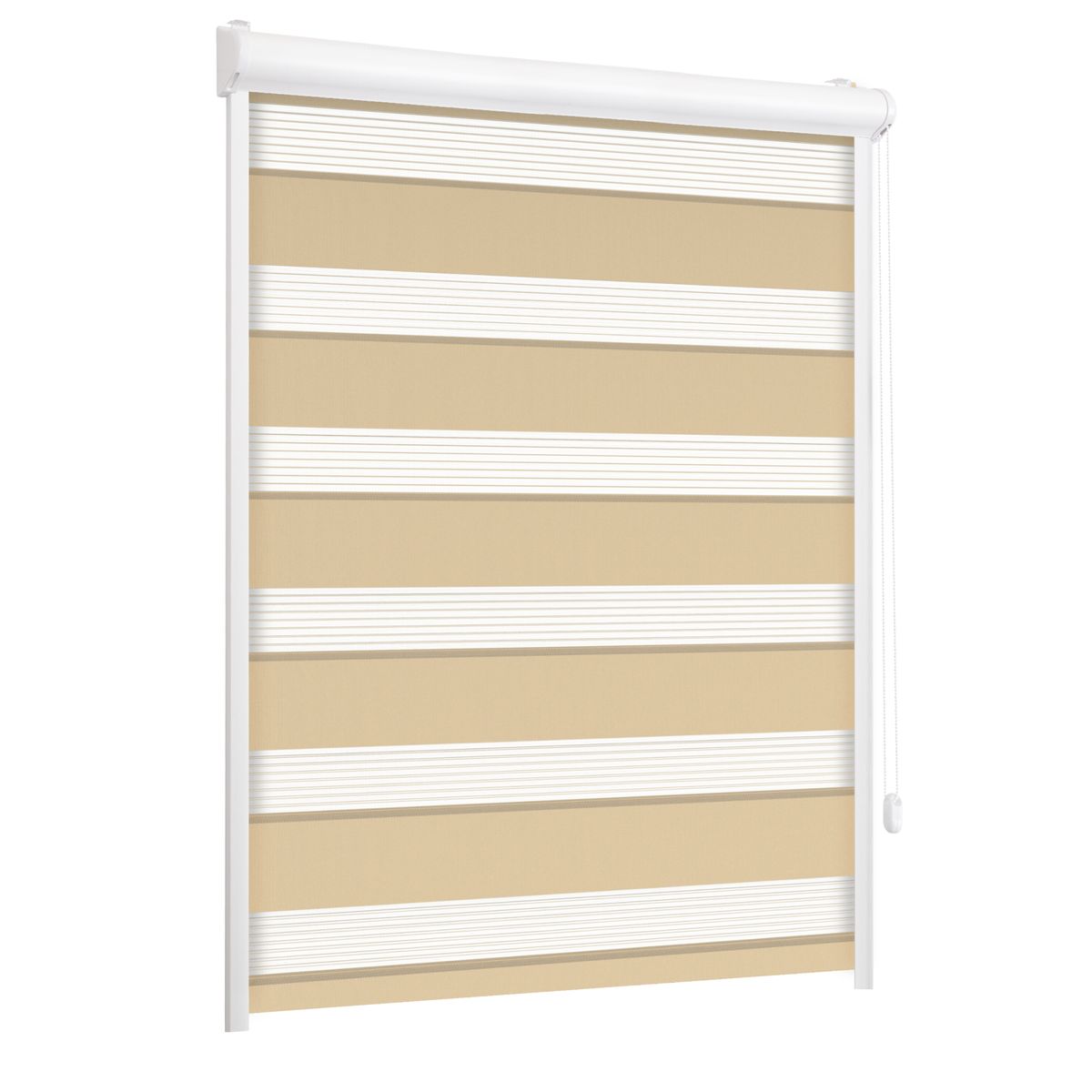 Roleta w kasecie dzień noc Classic latte 108 x 150 cm prawa