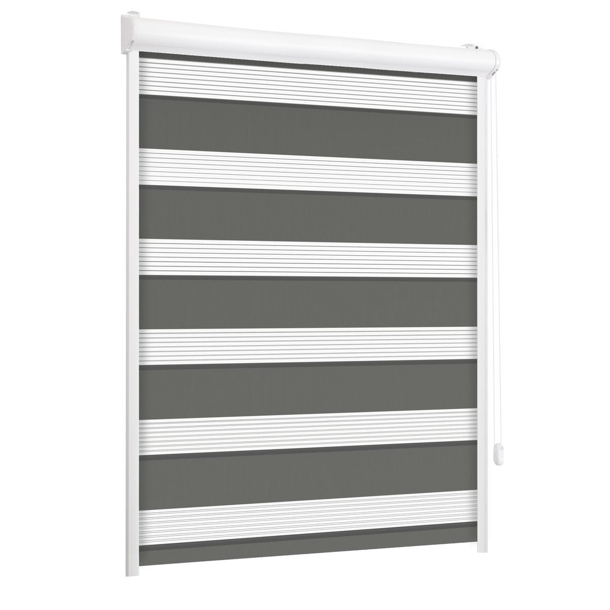 Roleta w kasecie dzień noc Classic stalowa 115.5 x 150 cm prawa