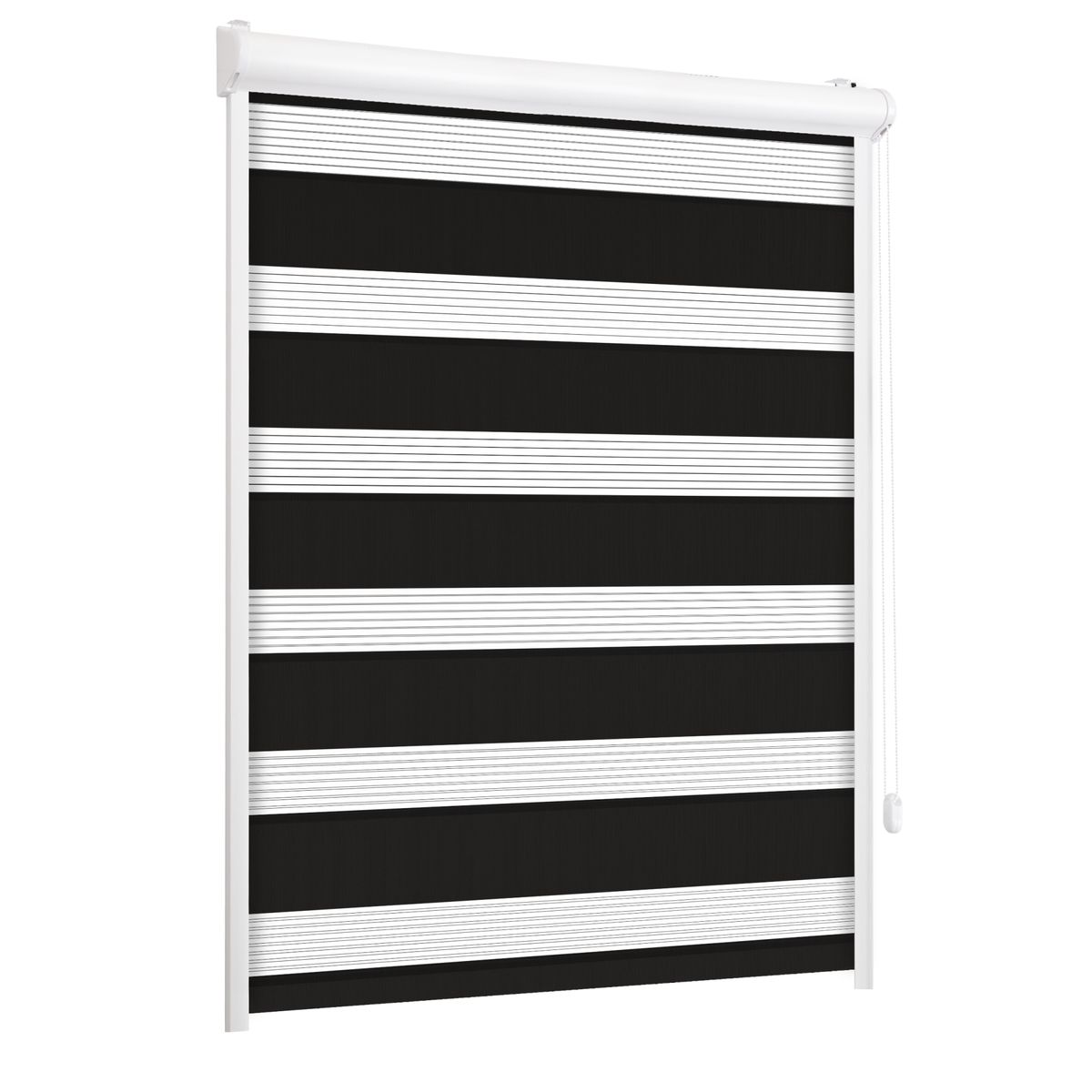 Roleta w kasecie dzień noc Classic czarna 37.5 x 150 cm prawa