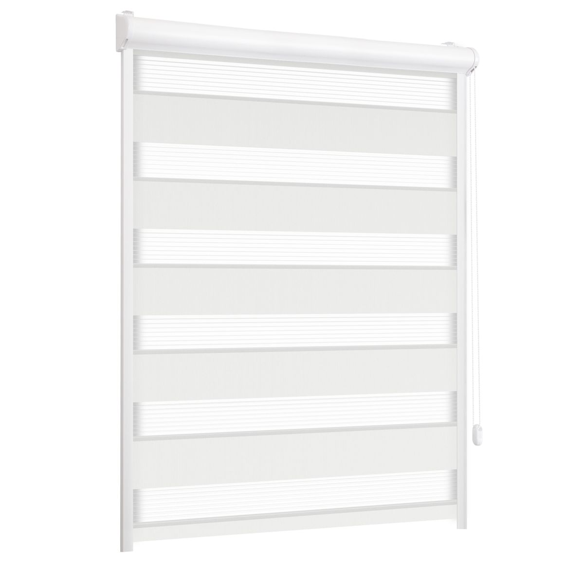 Roleta w kasecie dzień noc Classic biała 78 x 150 cm prawa