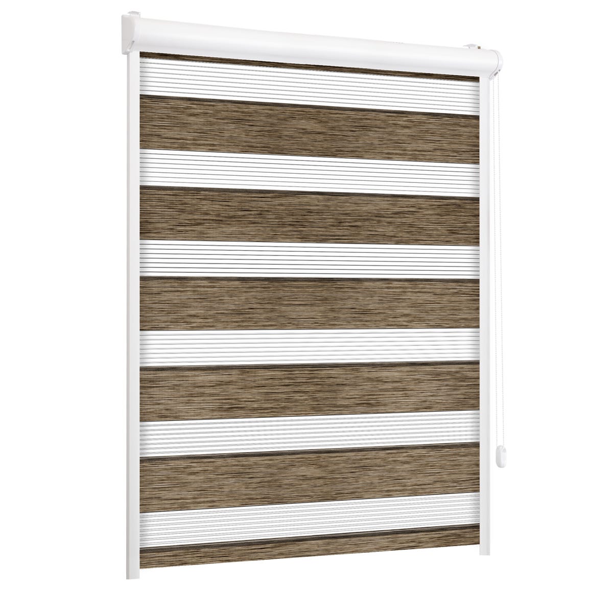 Roleta w kasecie dzień noc Naturale brązowa 52.5 x 150 cm prawa