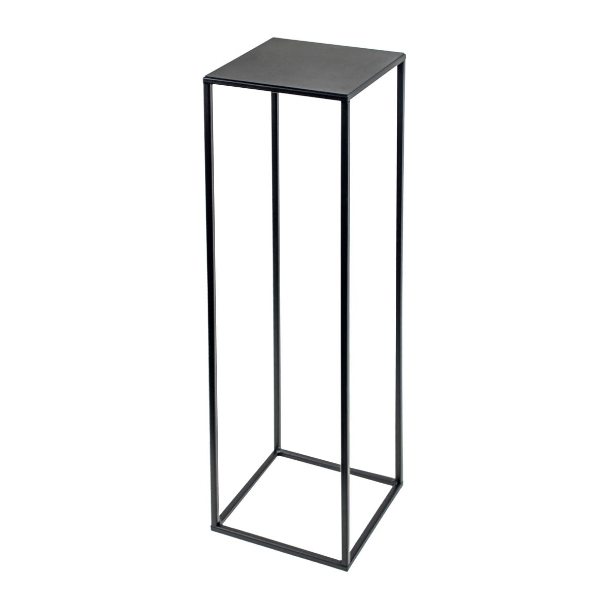 Kwietnik osłonka stojak Evron 19x19x77 cm czarny metalowy loft