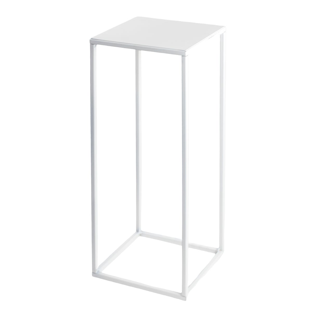 Kwietnik osłonka stojak Evron 19x19x47 cm biały metalowy loft