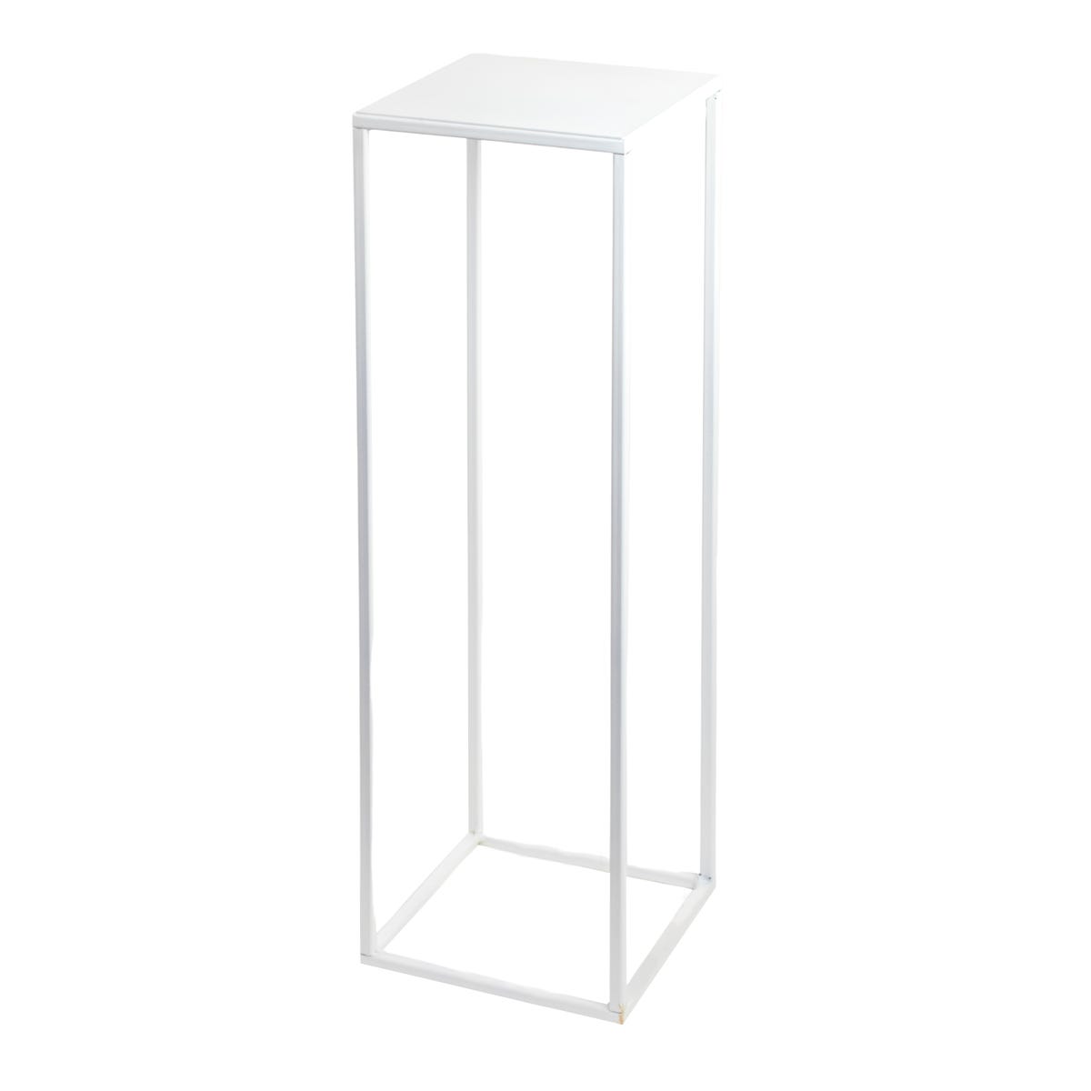 Kwietnik osłonka stojak Evron 19x19x62 cm biały metalowy loft