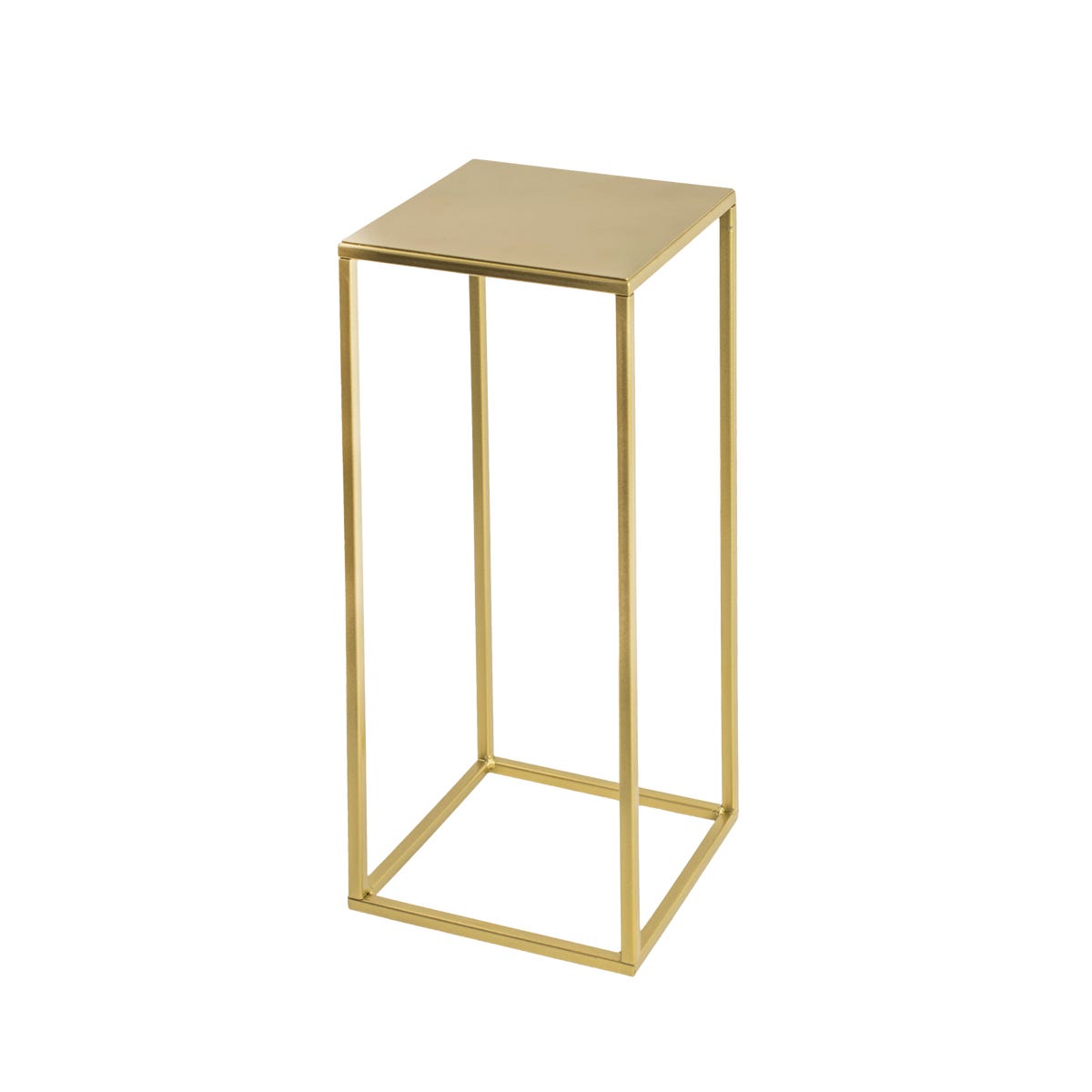 Kwietnik osłonka stojak Evron 19x19x47 cm złoty metalowy loft