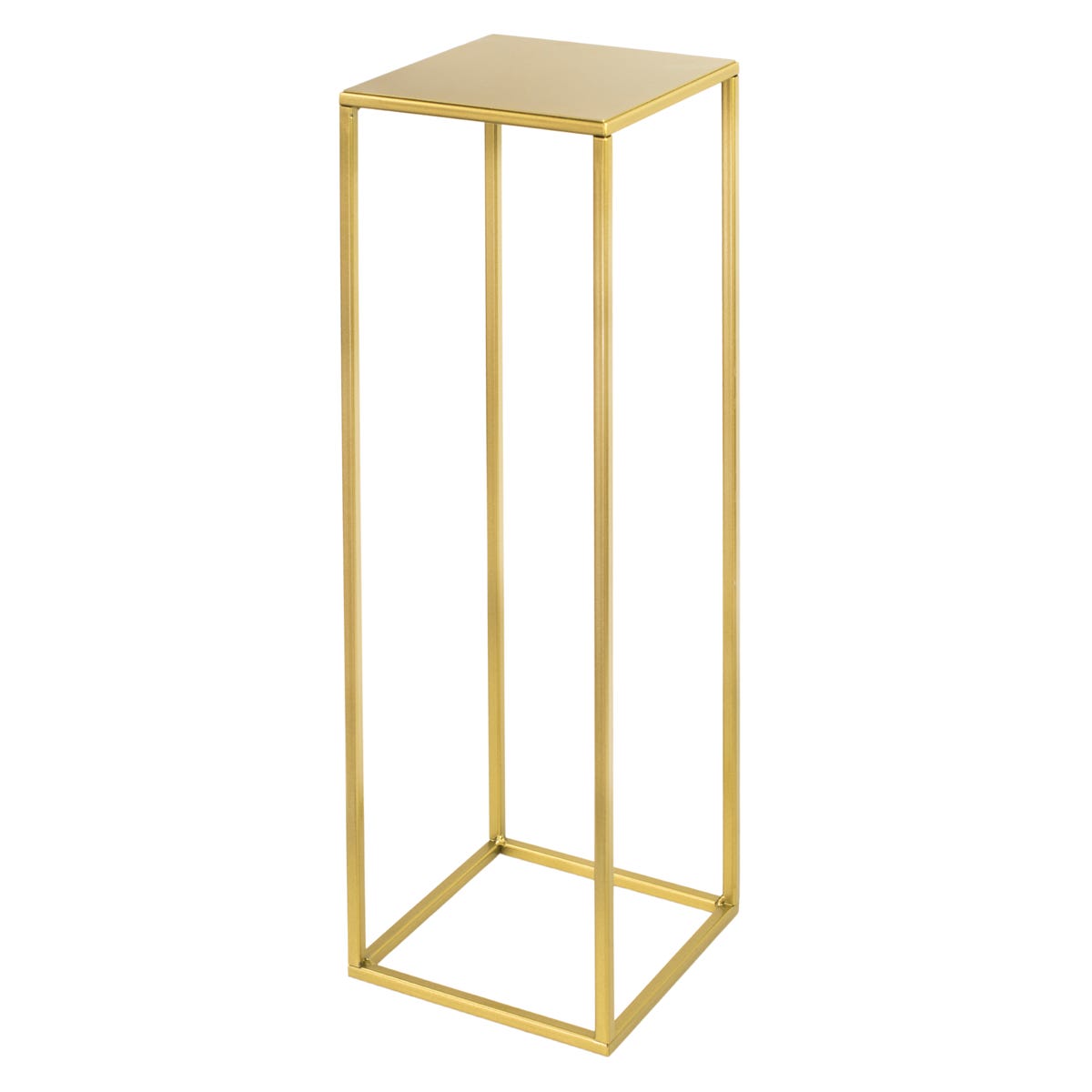 Kwietnik osłonka stojak Evron 19x19x62 cm złoty metalowy loft