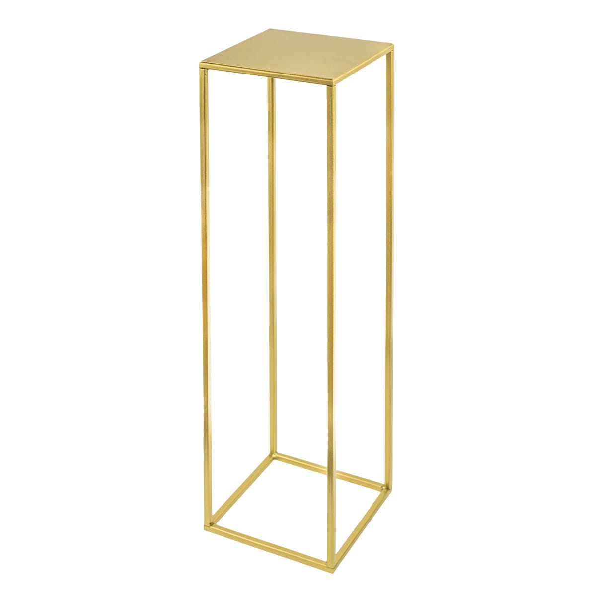 Kwietnik osłonka stojak Evron 19x19x77 cm złoty metalowy loft