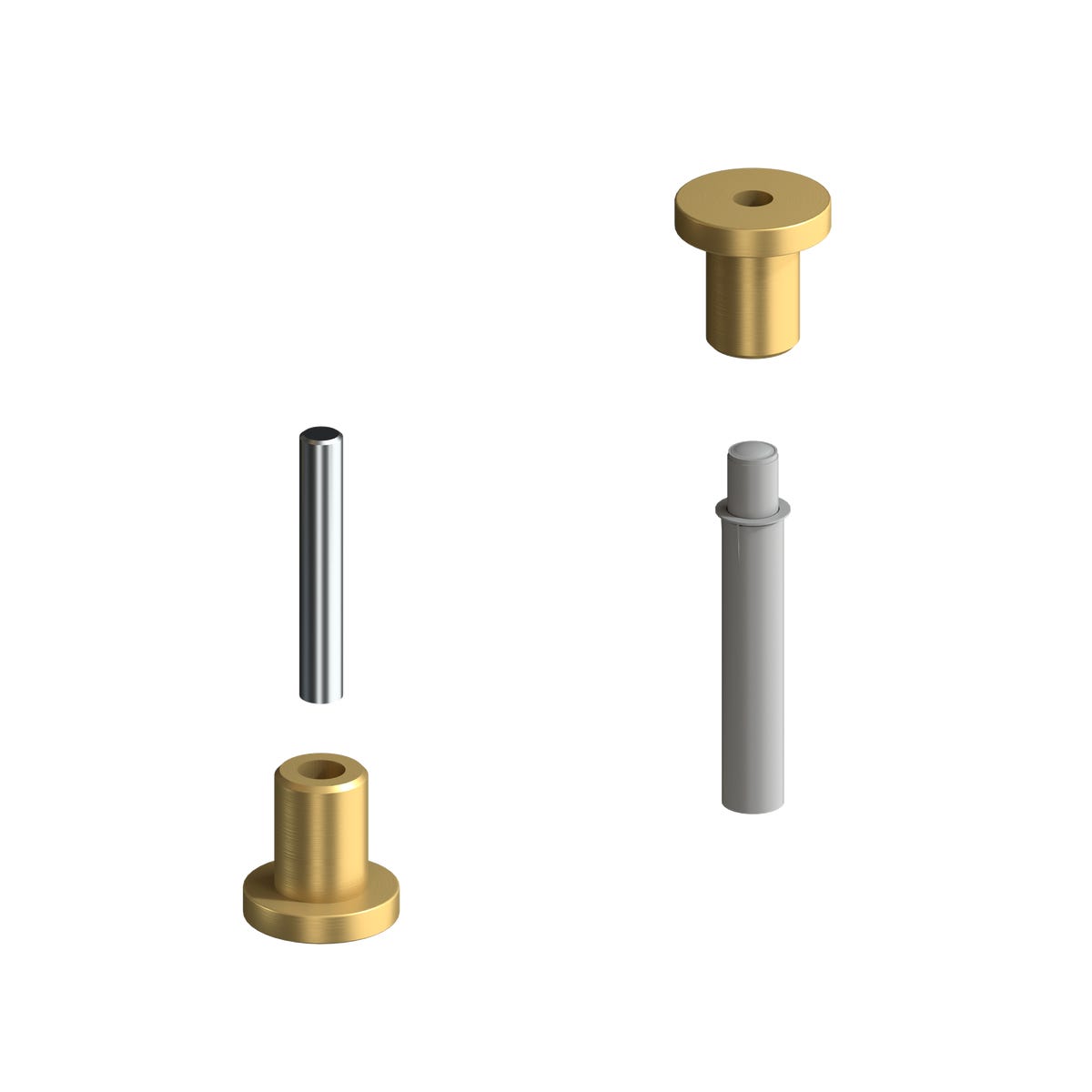 Okucia do mocowania lameli obrotowych do ściany działowej złote