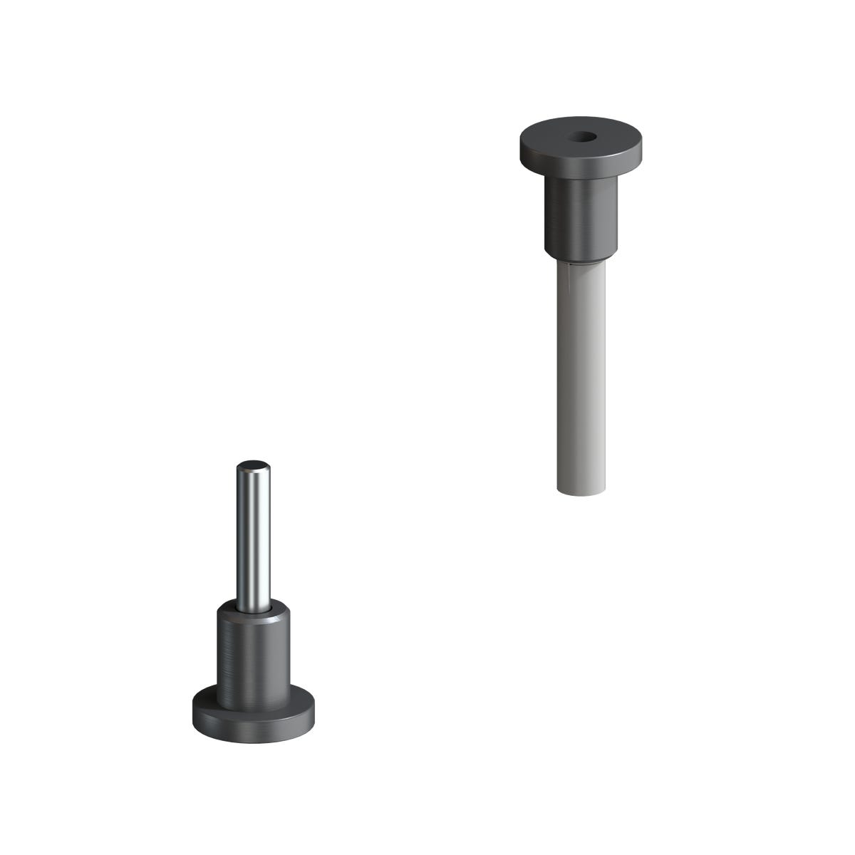 Okucia do mocowania lameli obrotowych do ściany działowej czarne