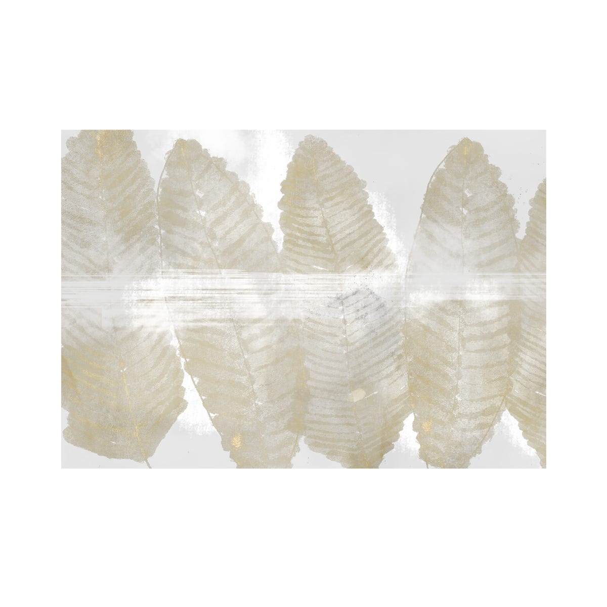 Mural Wings boho beżowo-złoty 400 x 280 cm delikatna struktura