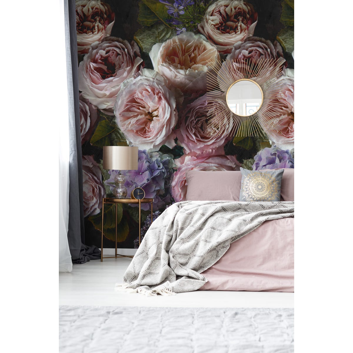 Tapeta panoramiczna Romantic Flowers kwiaty 159 x 280 cm