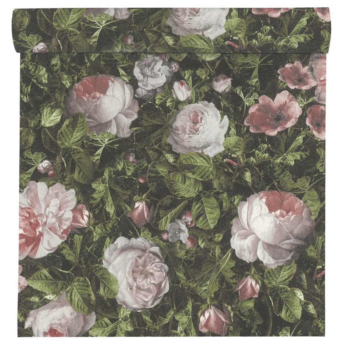 Tapeta Peonie 278316 zielona papierowa