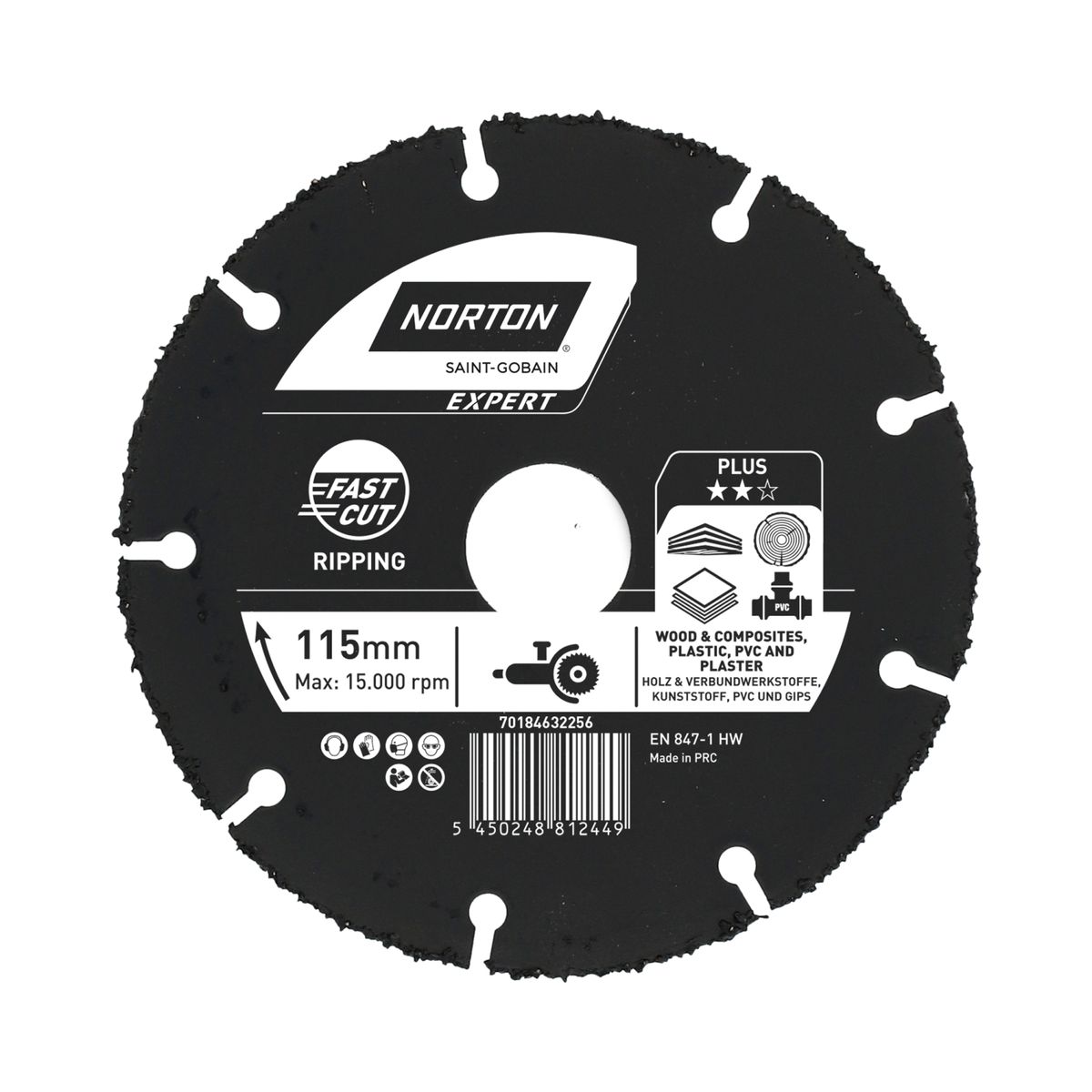 Norton Tarcza carbid 115x22.23 mm uniwersalna dla szlifierki kątowej