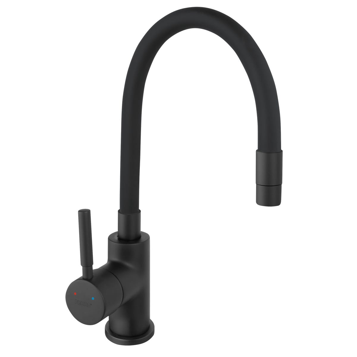 Bateria kuchenna z elastyczną wylewką U 34 cm Fitness Nero Ferro