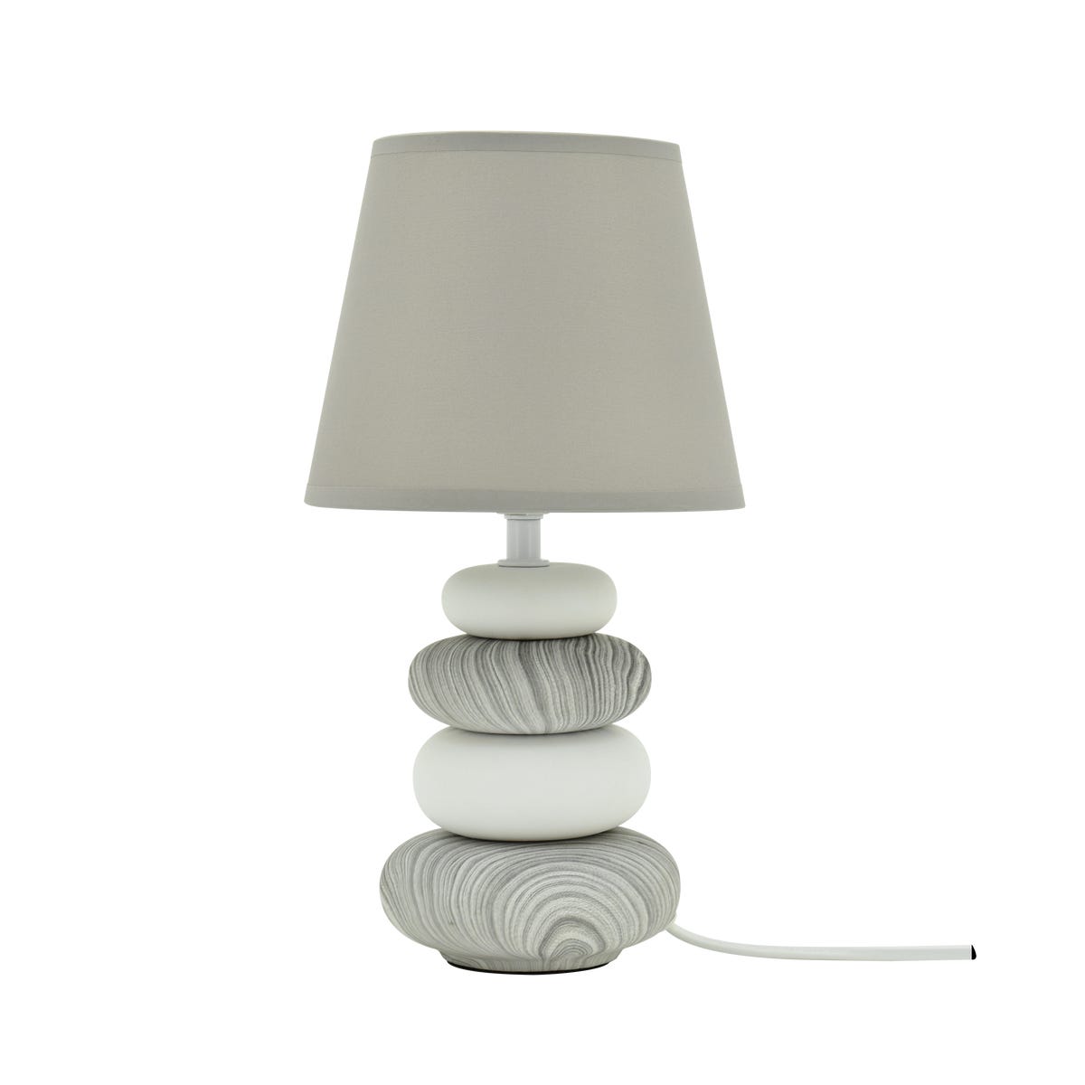 Lampa stołowa Navala szara E14 36 cm Inspire