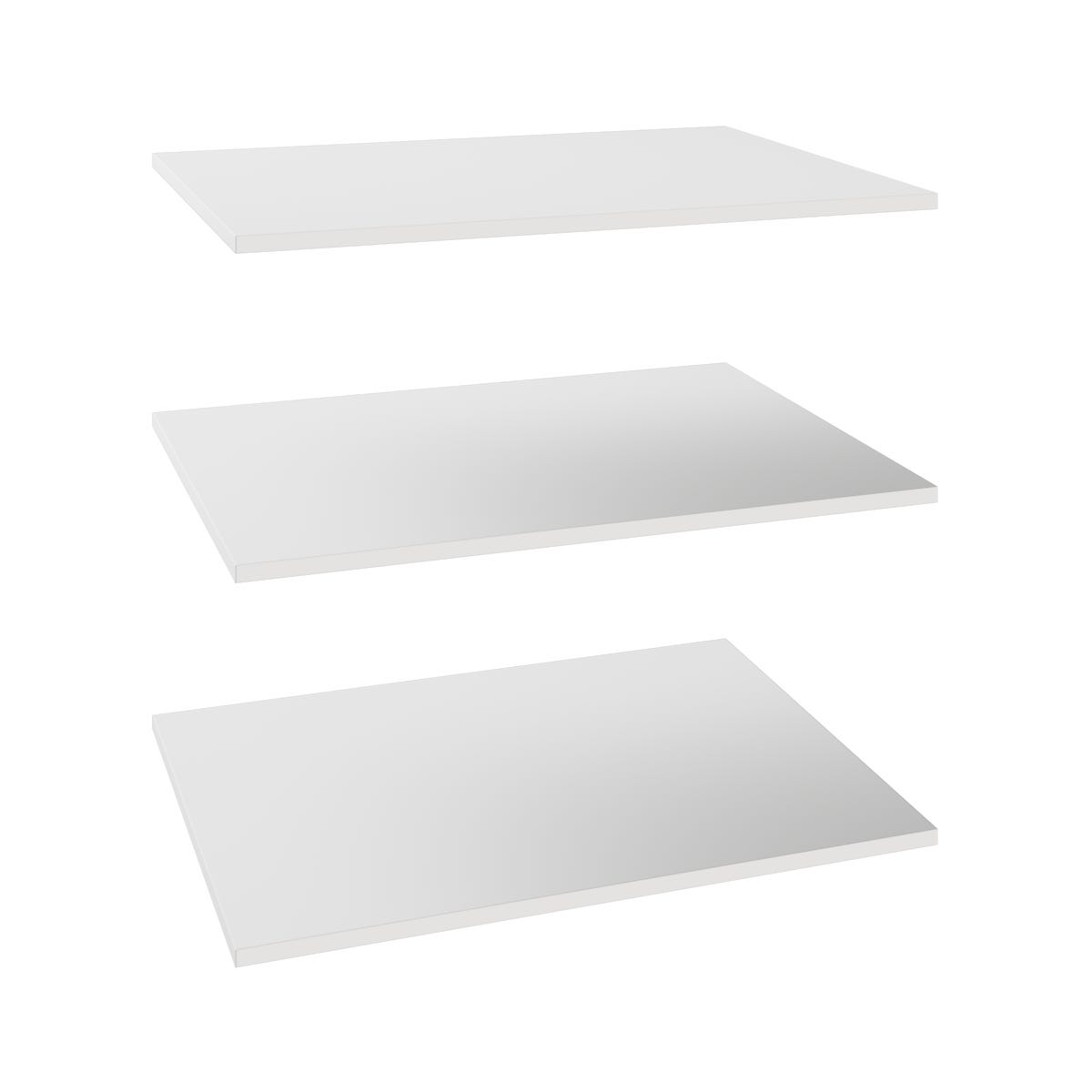 Półka prosta do korpusu 75.2 cm głębokość 45 cm białe 3 szt.