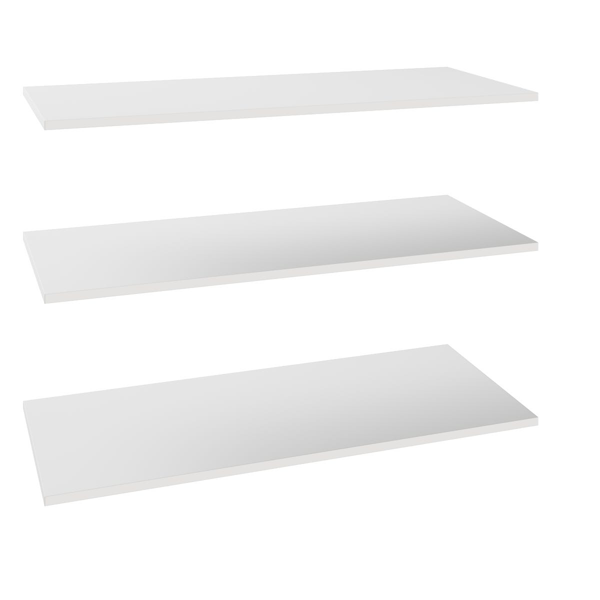 Półka prosta do korpusu 100 cm głębokość 45 cm białe 3 szt.