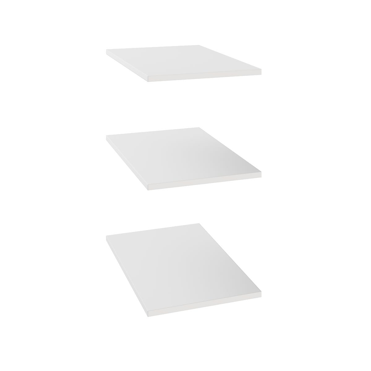 Półka prosta do korpusu 37.6 cm głębokość 58 cm białe 3 szt.