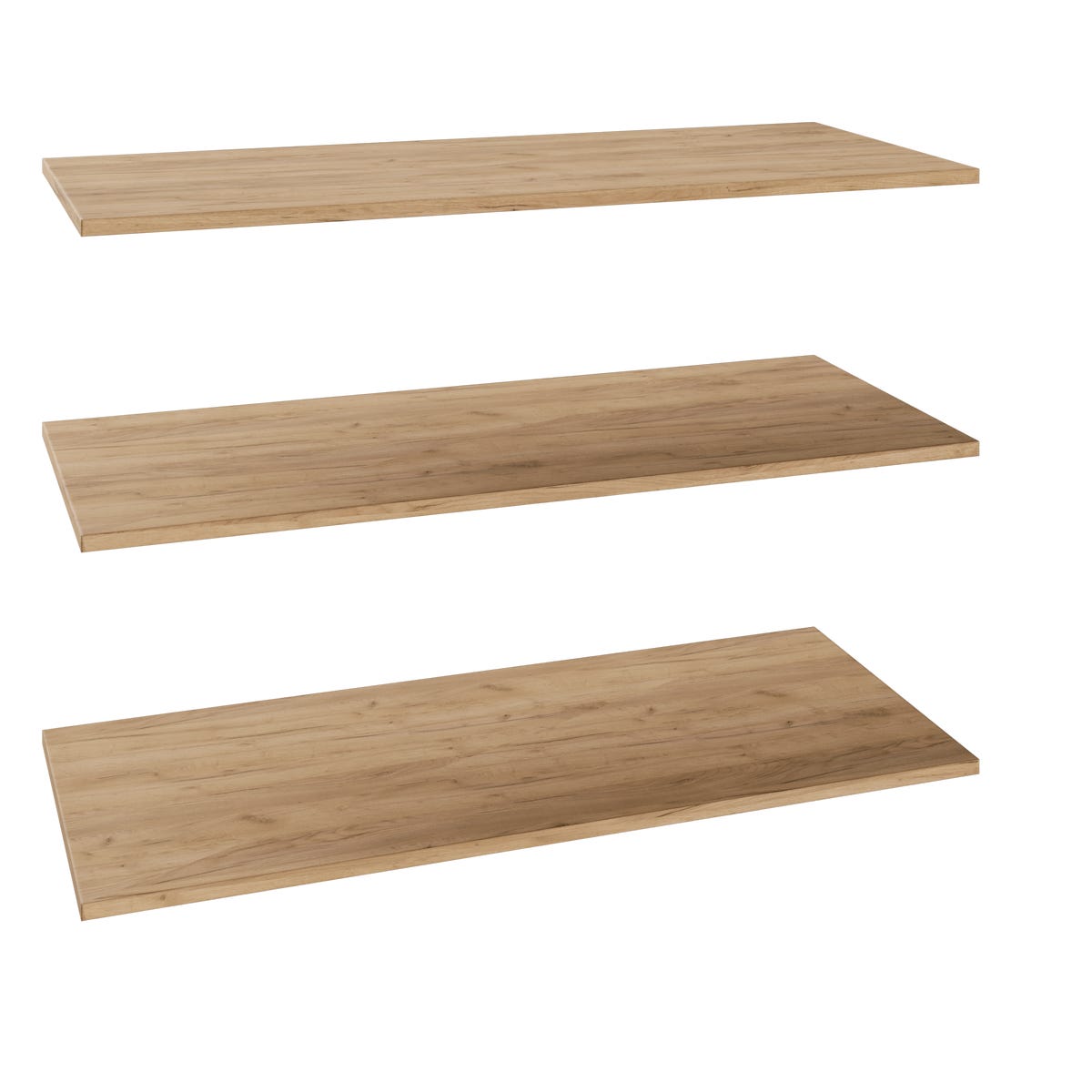 Półka prosta do korpusu 100 cm głębokość 45 cm dąb craft 3 szt.