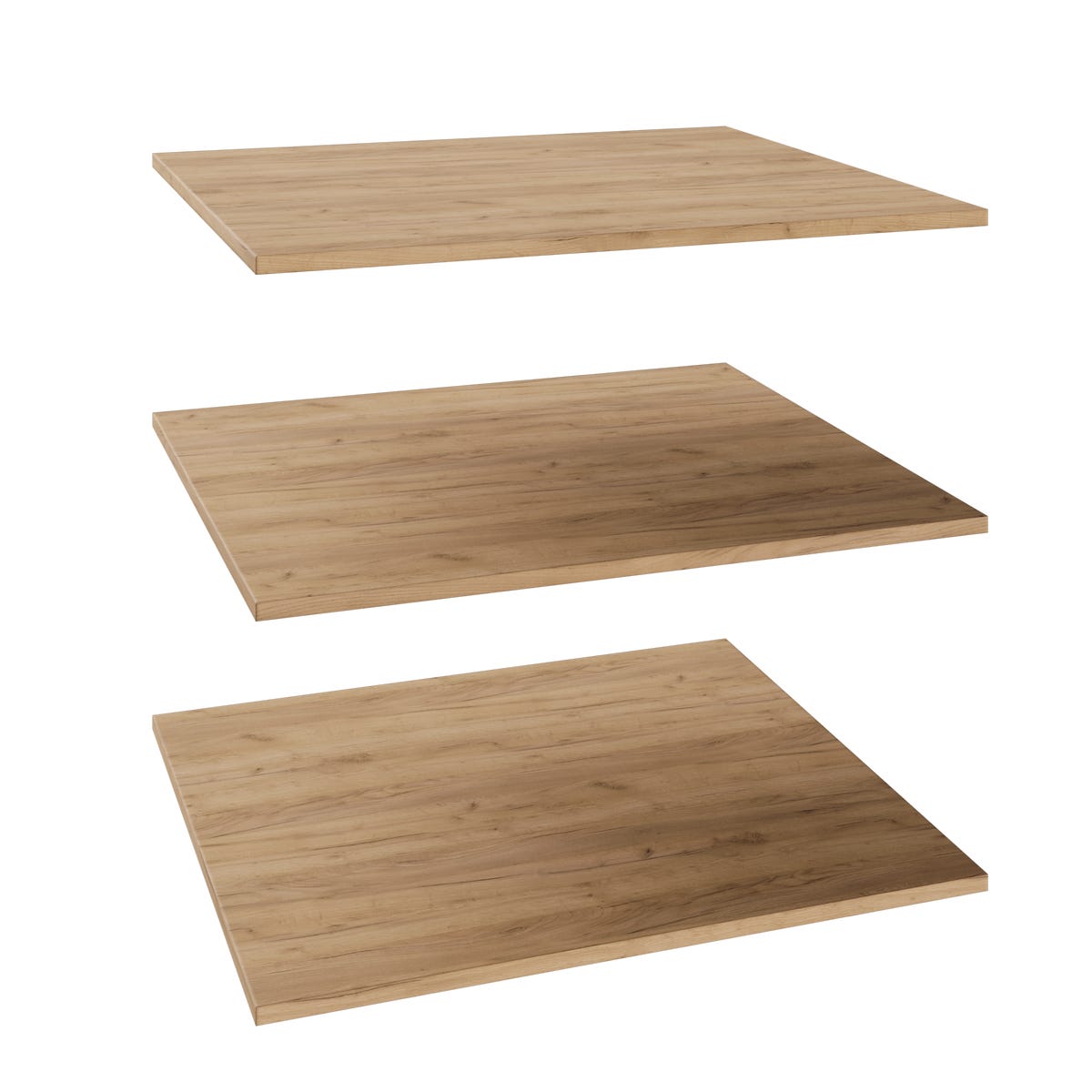 Półka prosta do korpusu 75.2 cm głębokość 45 cm dąb craft 3 szt.