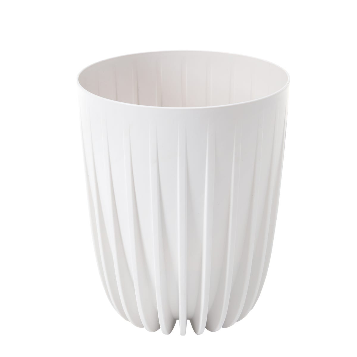 Doniczka plastikowa Mira śr.14.5 cm biała Lamela