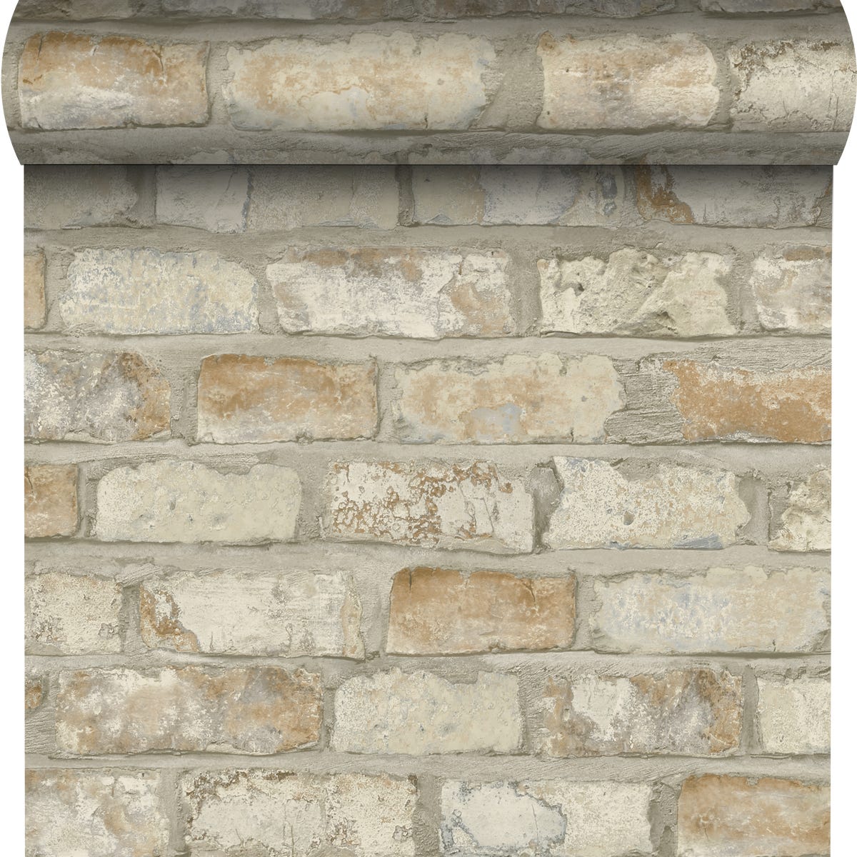 Tapeta Cozy Brick beżowa winylowa na flizelinie