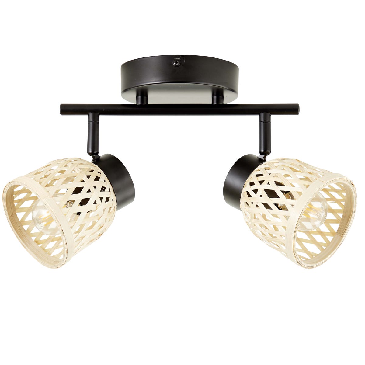 Listwa reflektorowa Ninon czarna bambus 2 x E14 Inspire