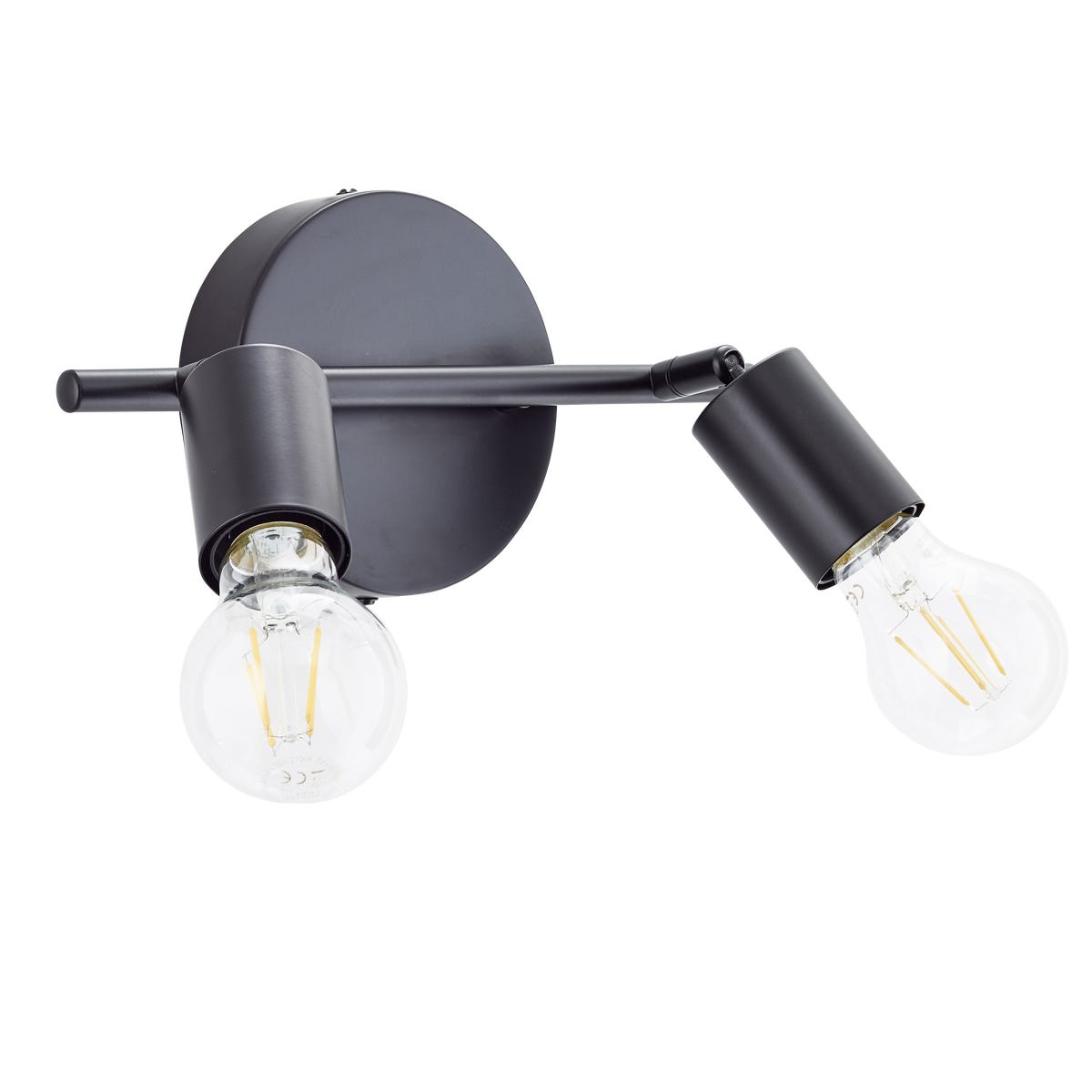 Listwa reflektorowa Lina czarna 2 x E27 Inspire