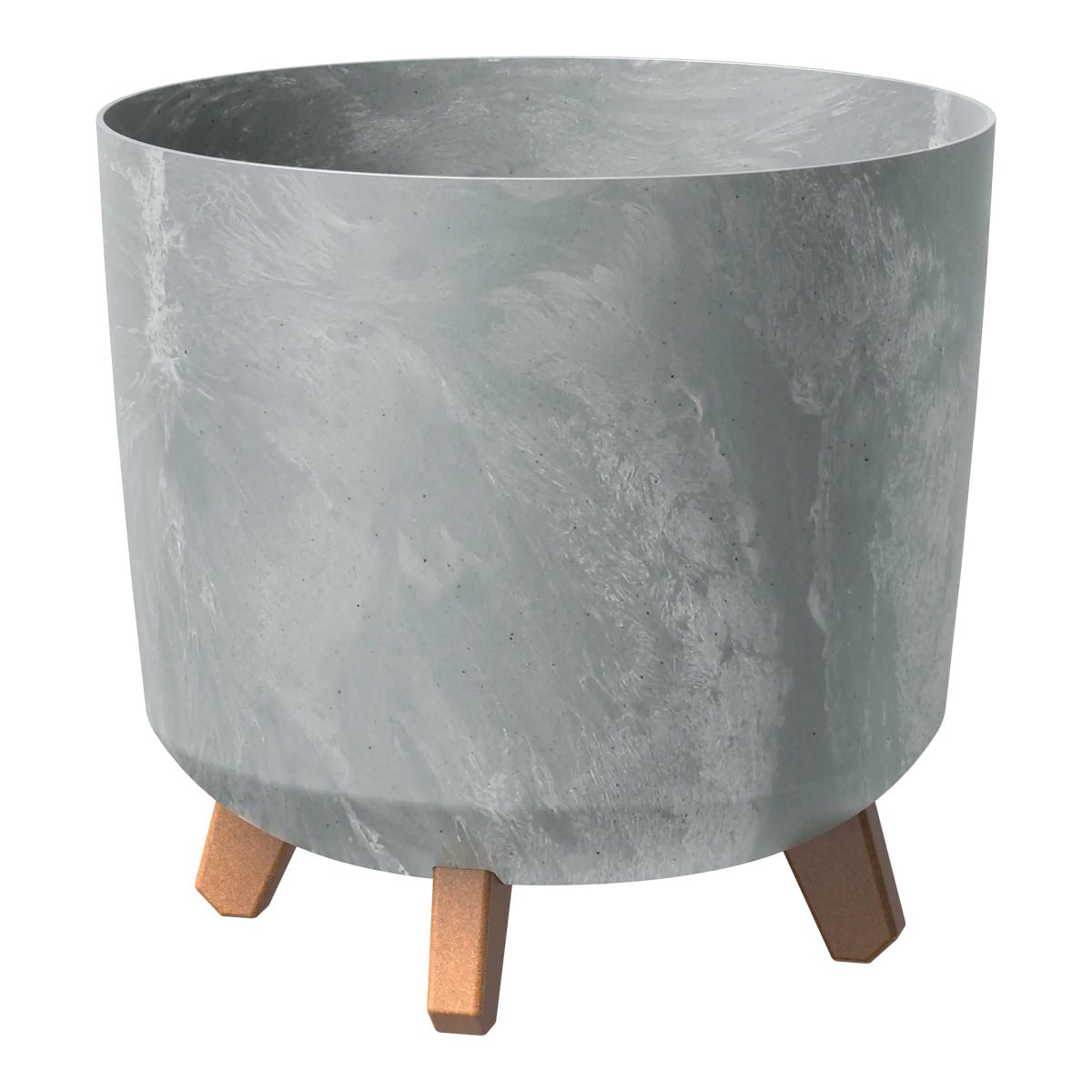 Doniczka plastikowa Gracia śr.30 cm na nóżkach szara