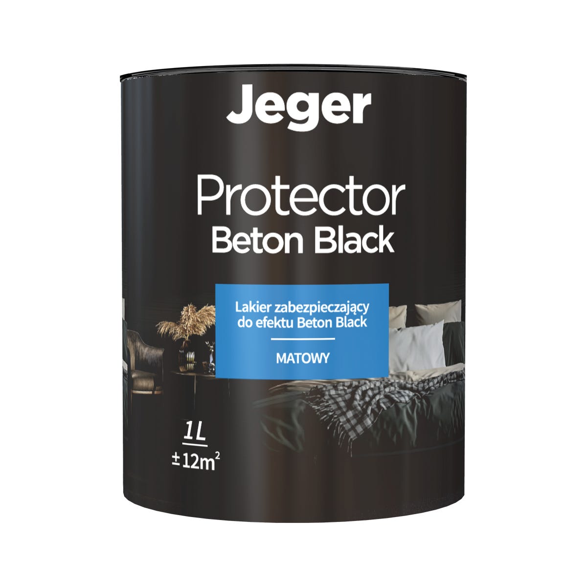 Lakier do efektu Beton Black matowy 1 l Jeger