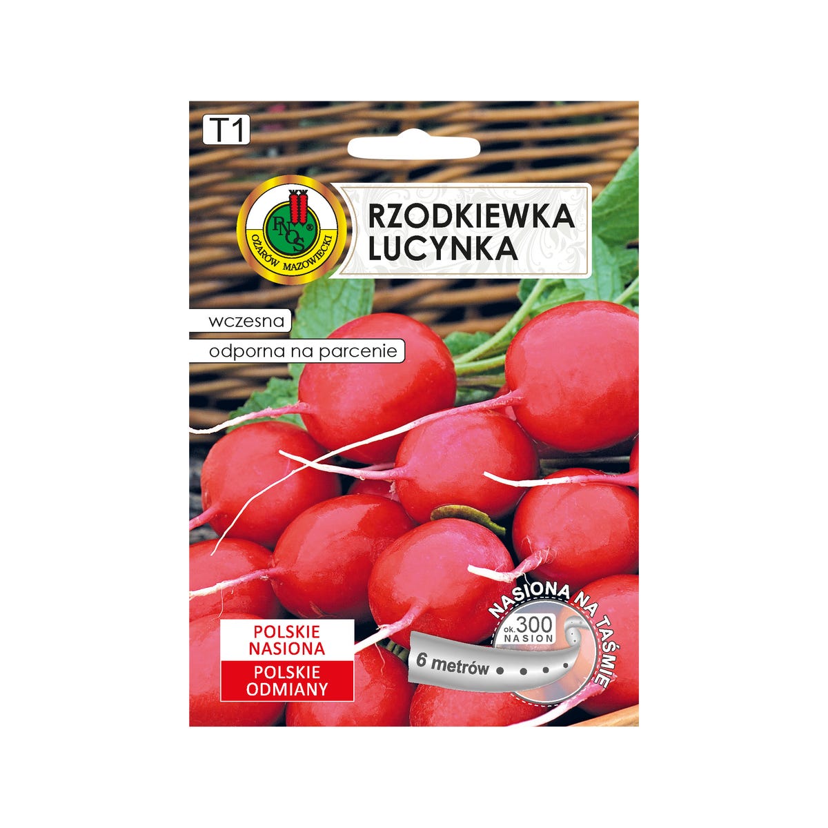 Rzodkiewka Lucynka nasiona na taśmie Pnos