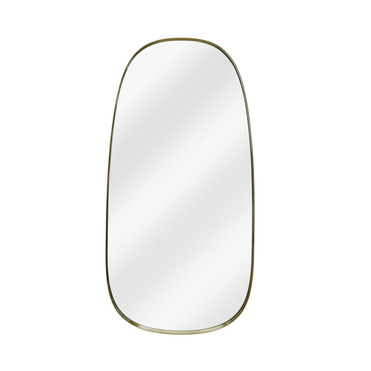 Lustro owalne Glam Brass złote 40 x 78 cm Inspire