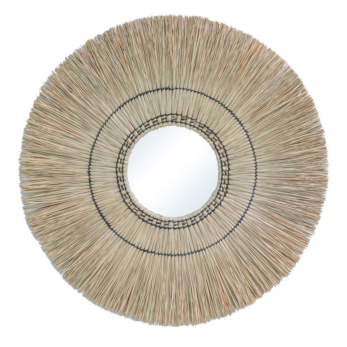 Lustro okrągłe Palia trawa natural śr. 100 cm Inspire