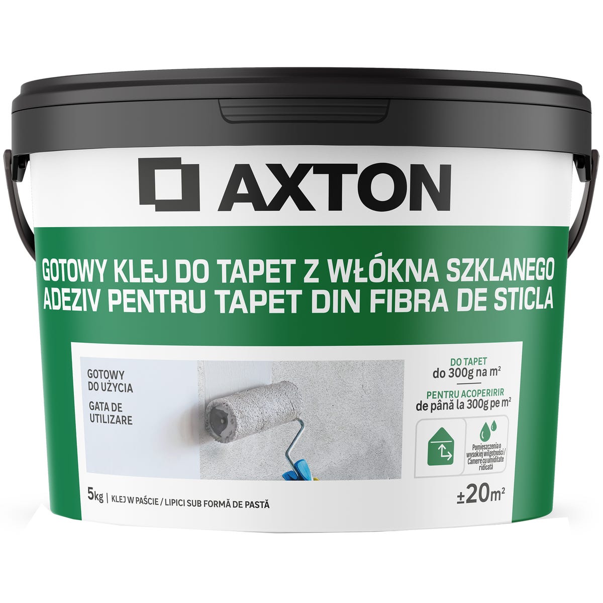 Klej do tapet z włókna szklanego 5 kg Axton