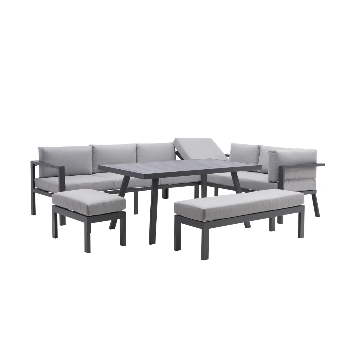 Naterial Meble ogrodowe  Naterial Zestaw Naxos II szare