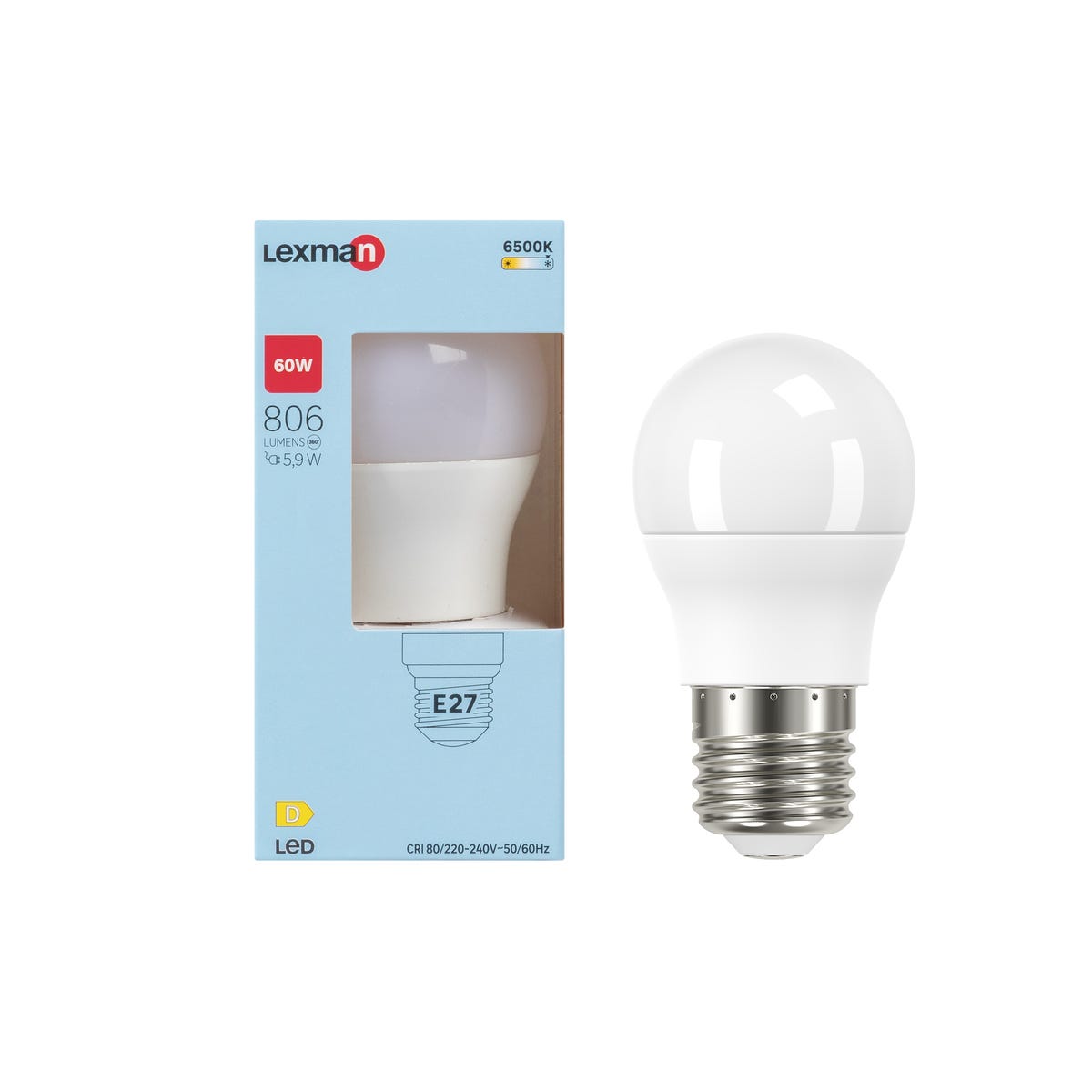Żarówka LED E27 5,9 W 806 lm Zimna biel Lexman