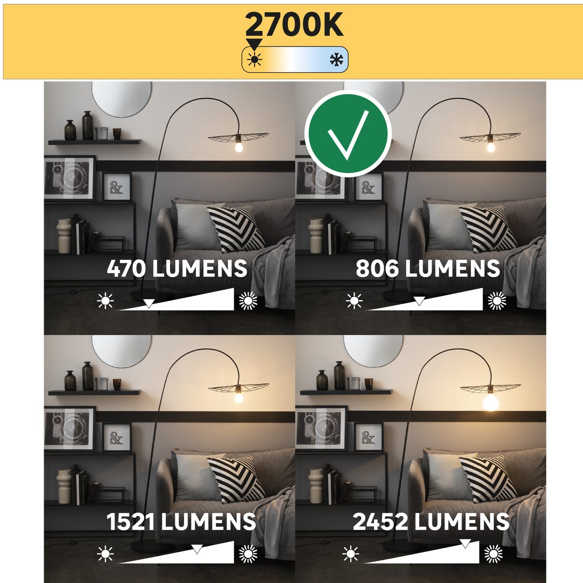 Żarówka LED E27 5,9 W 806 lm Ciepła biel Lexman