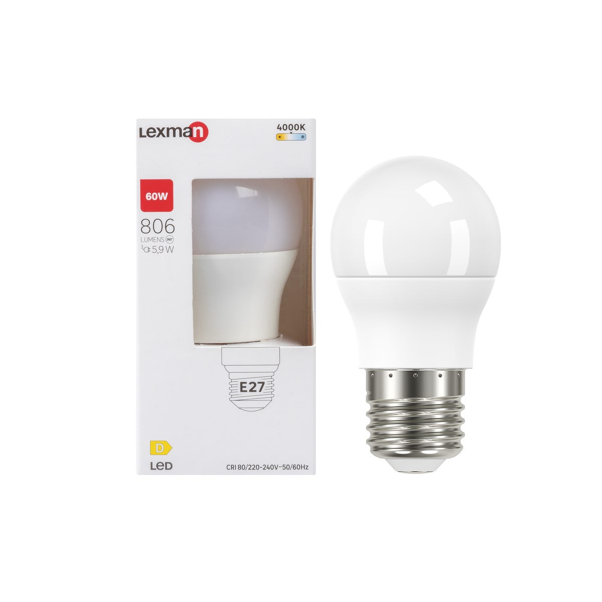 Żarówka LED E27 5,9 W 806 lm Neutralna biel Lexman