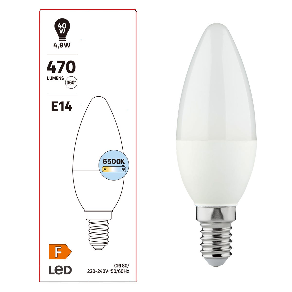 Żarówka LED E14 4,9 W 470 lm Zimna biel Lexman