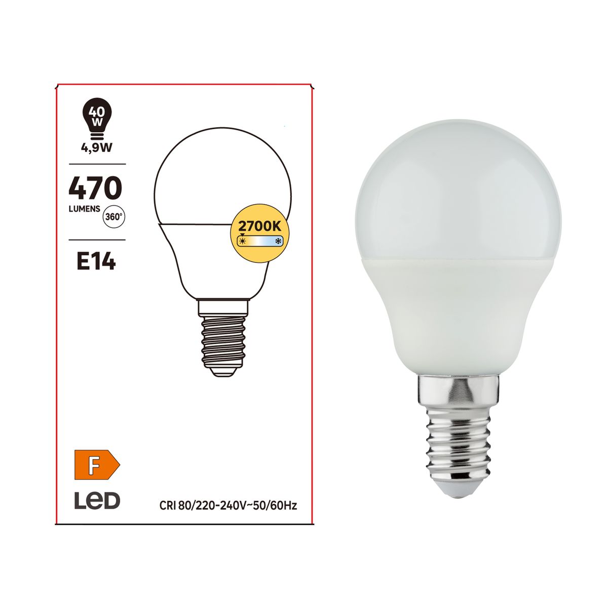 Żarówka LED E14 4,9 W 470 lm Ciepła biel Lexman