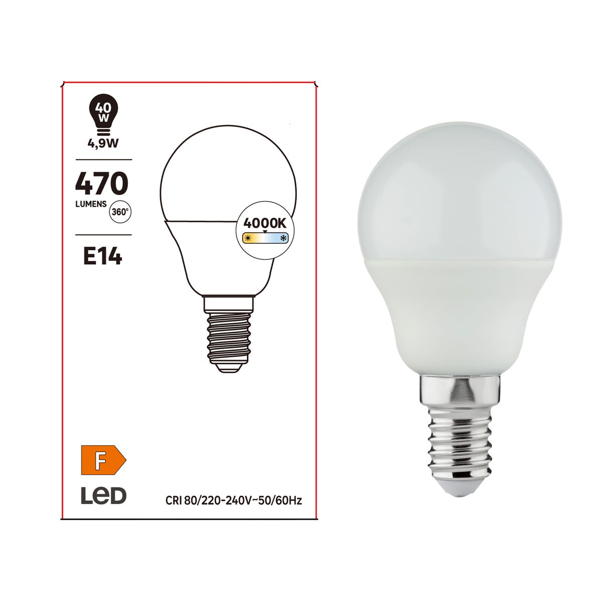 Żarówka LED E14 4,9 W 470 lm Neutralna biel Lexman