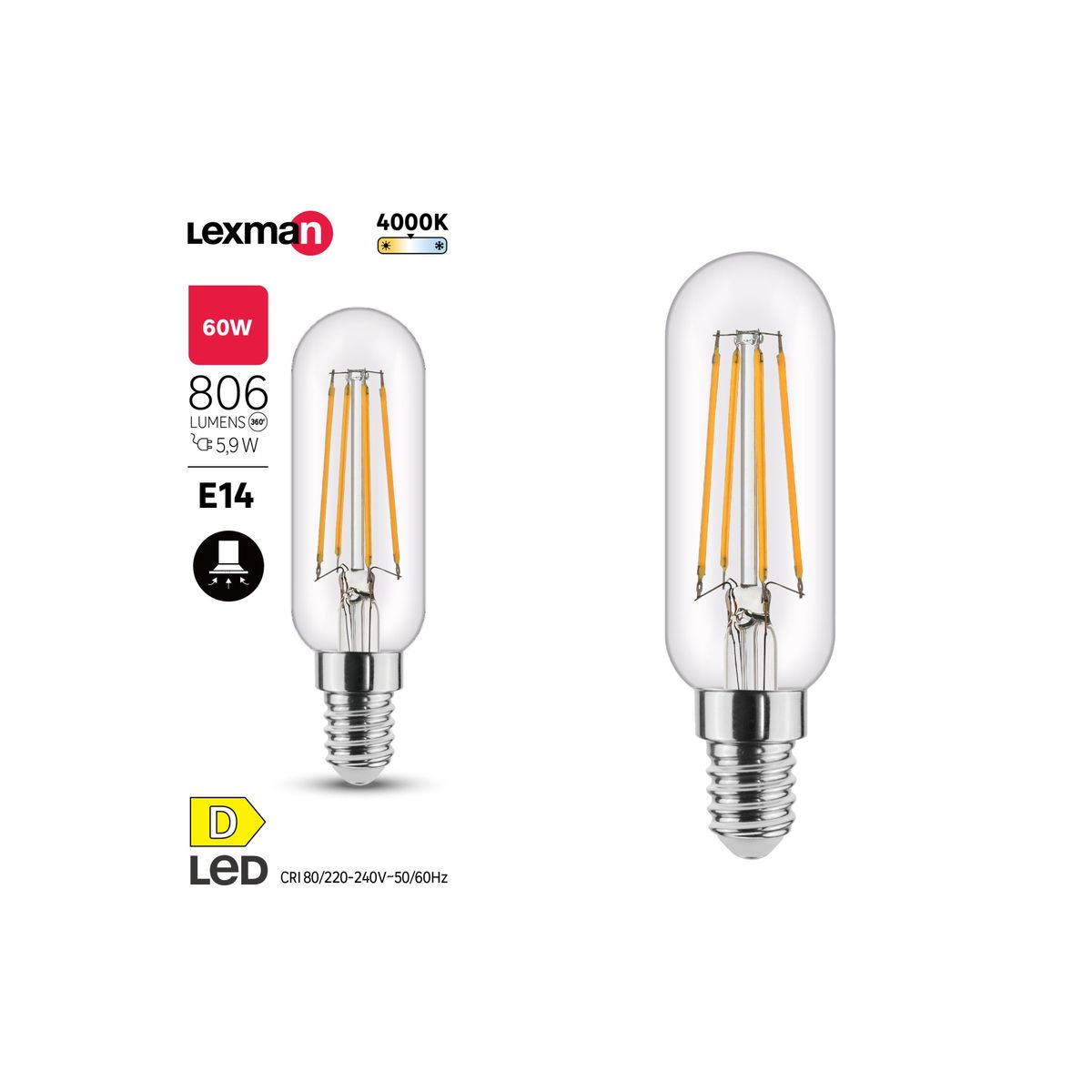 Żarówka specjalistyczna LED E14 5,9 W 806 lm Lexman