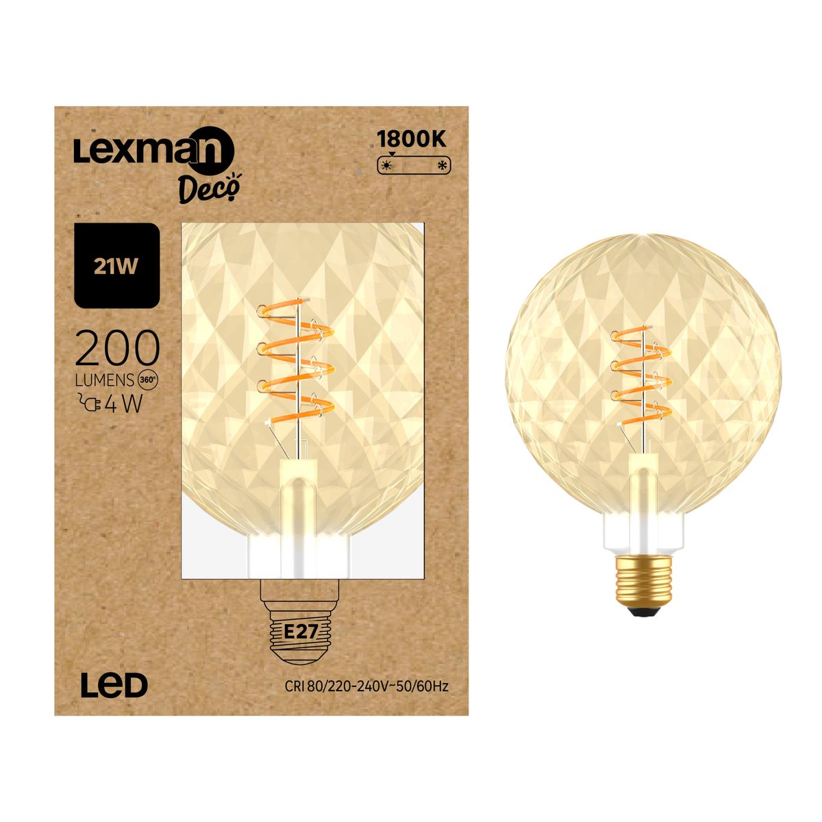 Żarówka dekoracyjna LED E27 4 W 200 lm Lexman