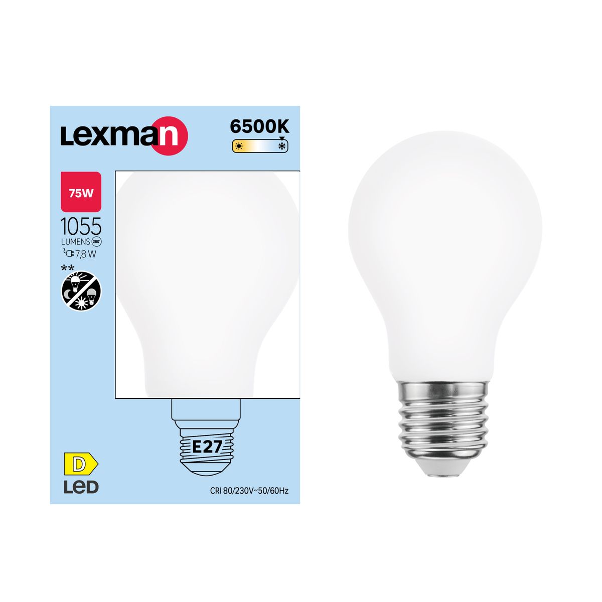 Żarówka LED E27 7,8 W 1055 lm Zimna biel Lexman