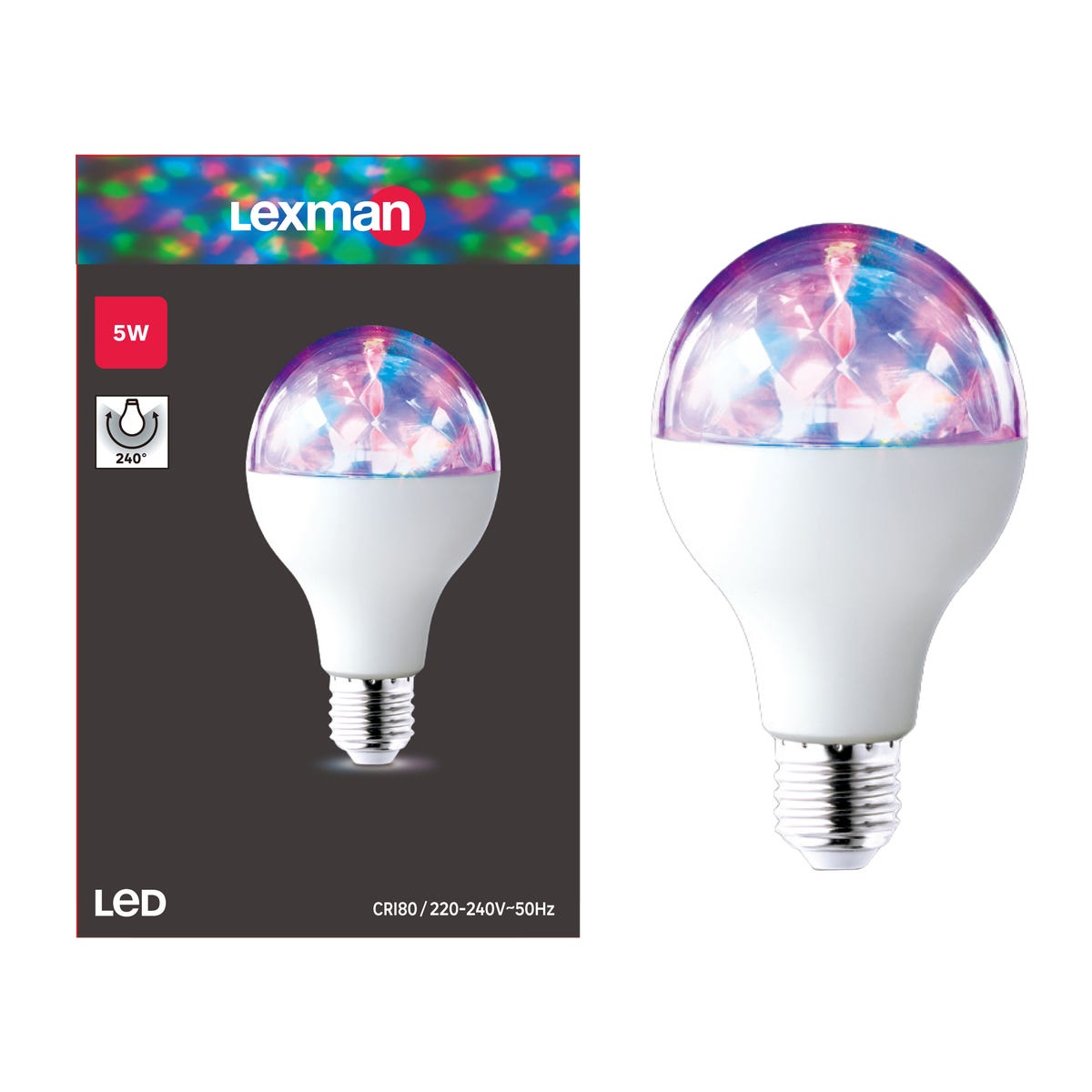 Żarówka LED E27 5 W Disco Color Lexman