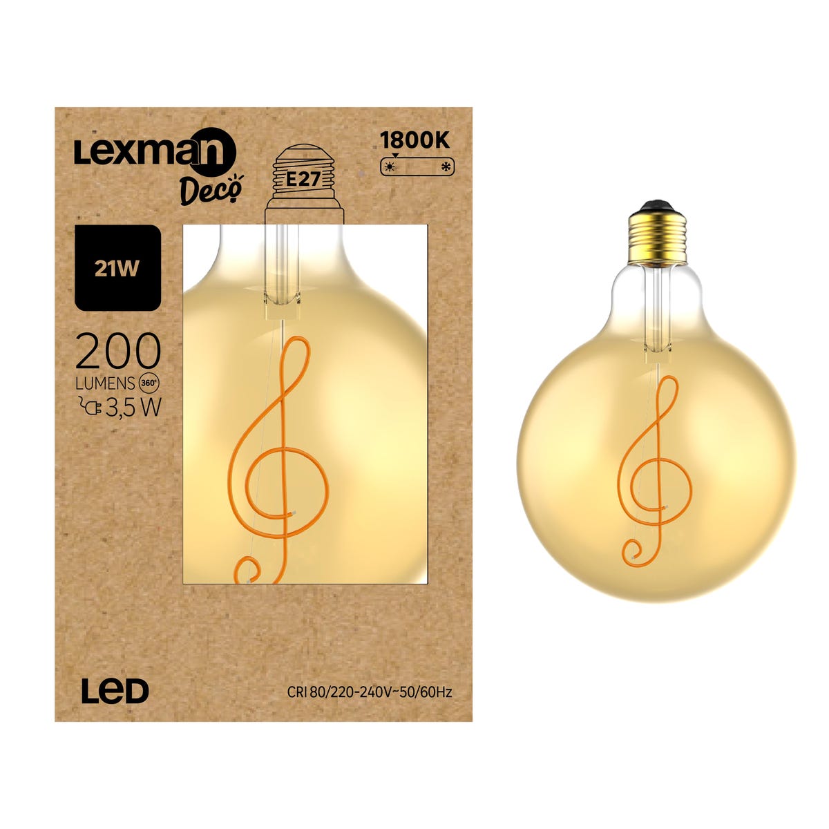 Żarówka dekoracyjna LED Music E27 3,5 W 200 lm Lexman