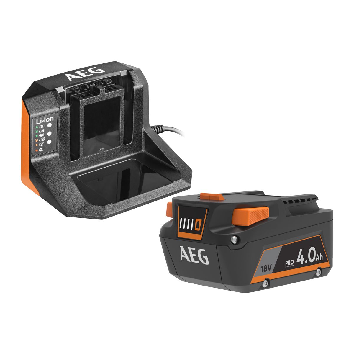 Zestaw akumulator i ładowarka 18V 4Ah AEG