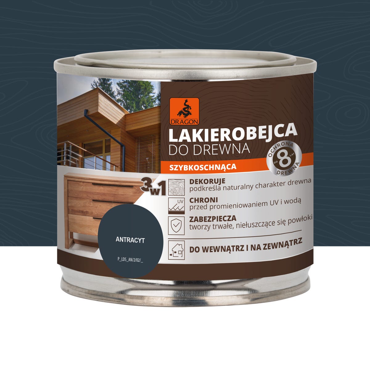 Dragon Lakierobejca 200 ml antracytowy